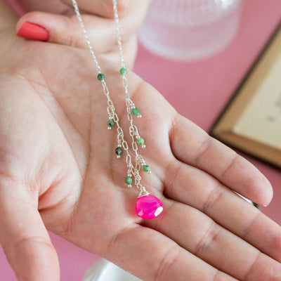 Valparaiso Necklace - agathe and chrysoprase