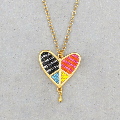 POP HEART NECKLACE, PLATED IN 24K GOLD