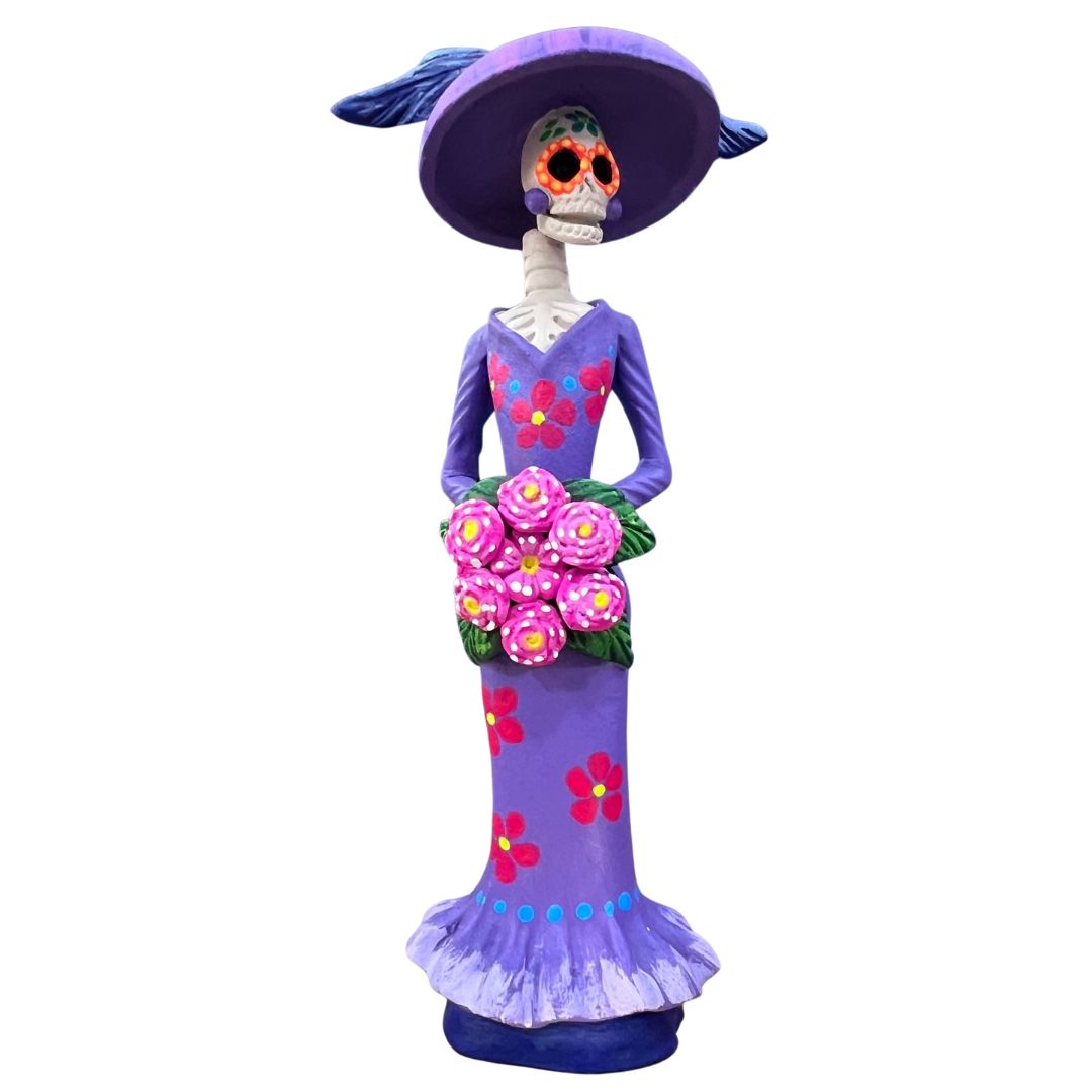 Clay Catrina. Dia de Muertos. Handpainted