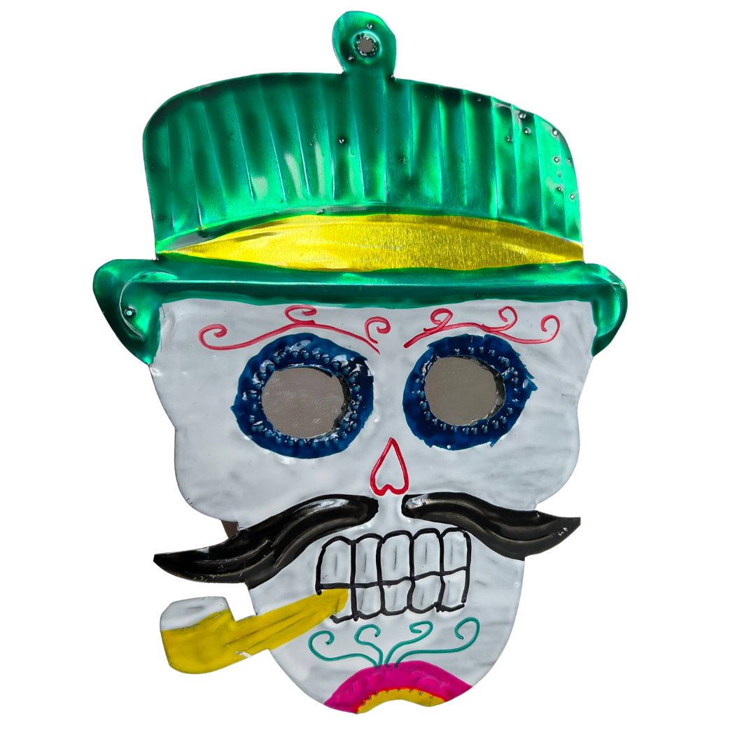 Catrin Calavera Ornament. Handpainted. Dia de Muertos. Mexico