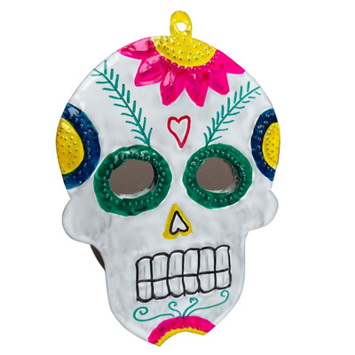 Calavera Ornament. Handpainted. Dia de Muertos. Mexico