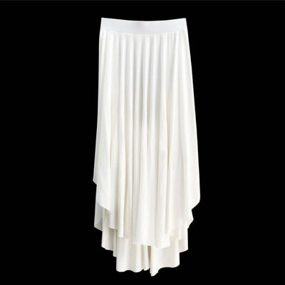 Asymmetric cream skirt