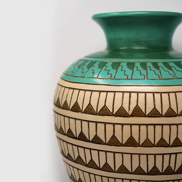 Green & Brown Vase