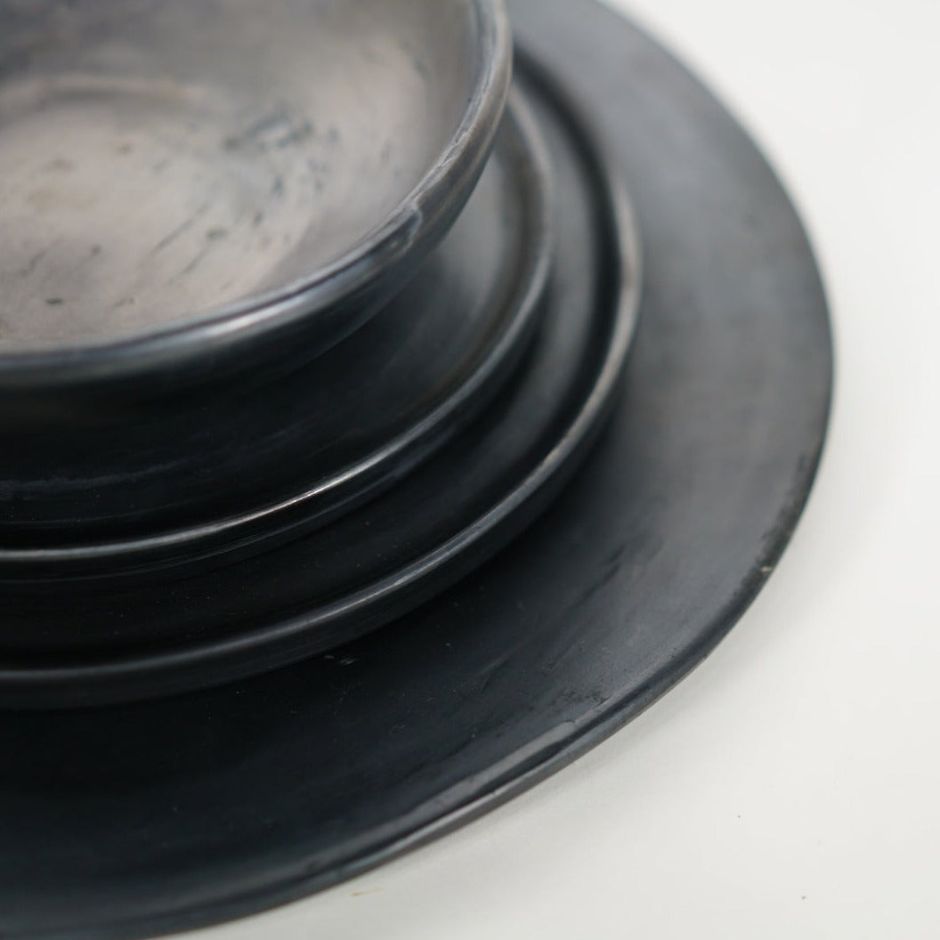 Black Clay Dinnerware from Mexico