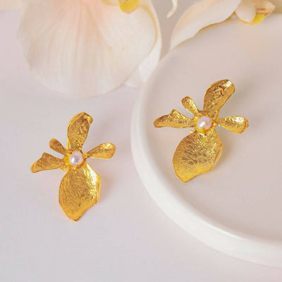 Orchid Traditional golden with pearl