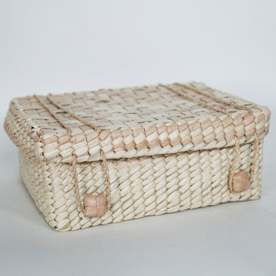 Small Palm Leaf Box with containers