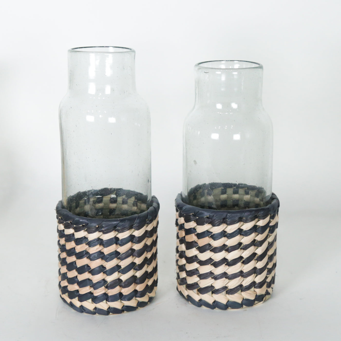 Black and White Palm Jar