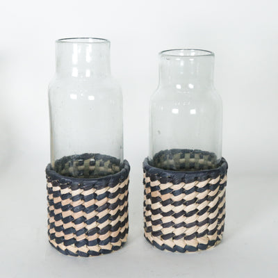 Black and White Palm Jar