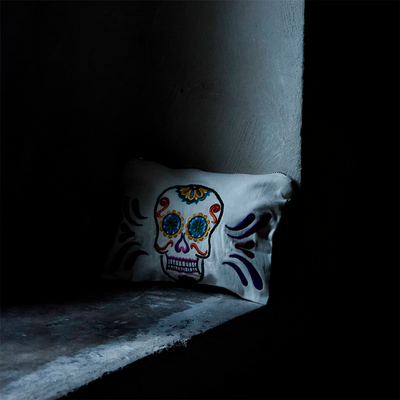 Calavera Embroidered Wallet from Mexico