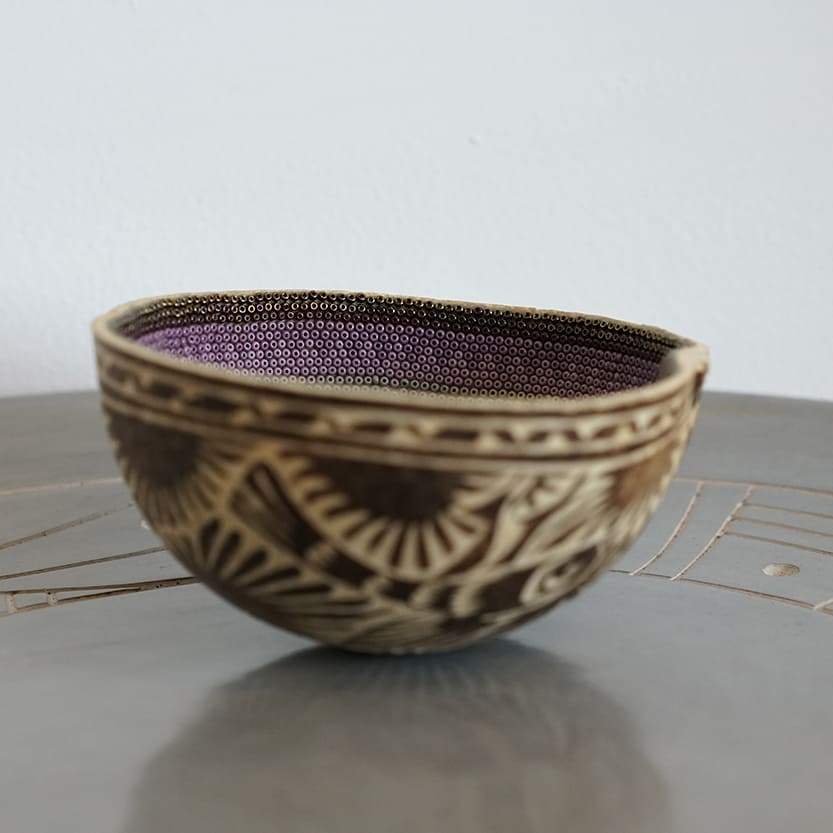 Huichol Purple Bowl 13 cm