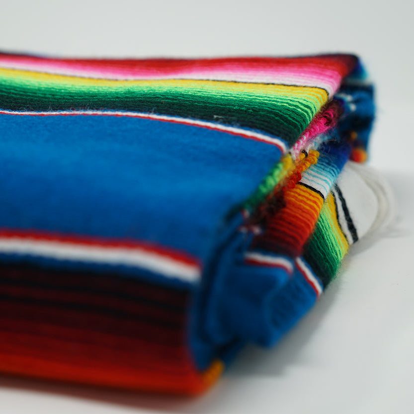 Multicolor Mexican Handmade Sarape Throw