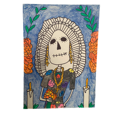 Catrina Art Illustration by Taquito Jocoque for home decor