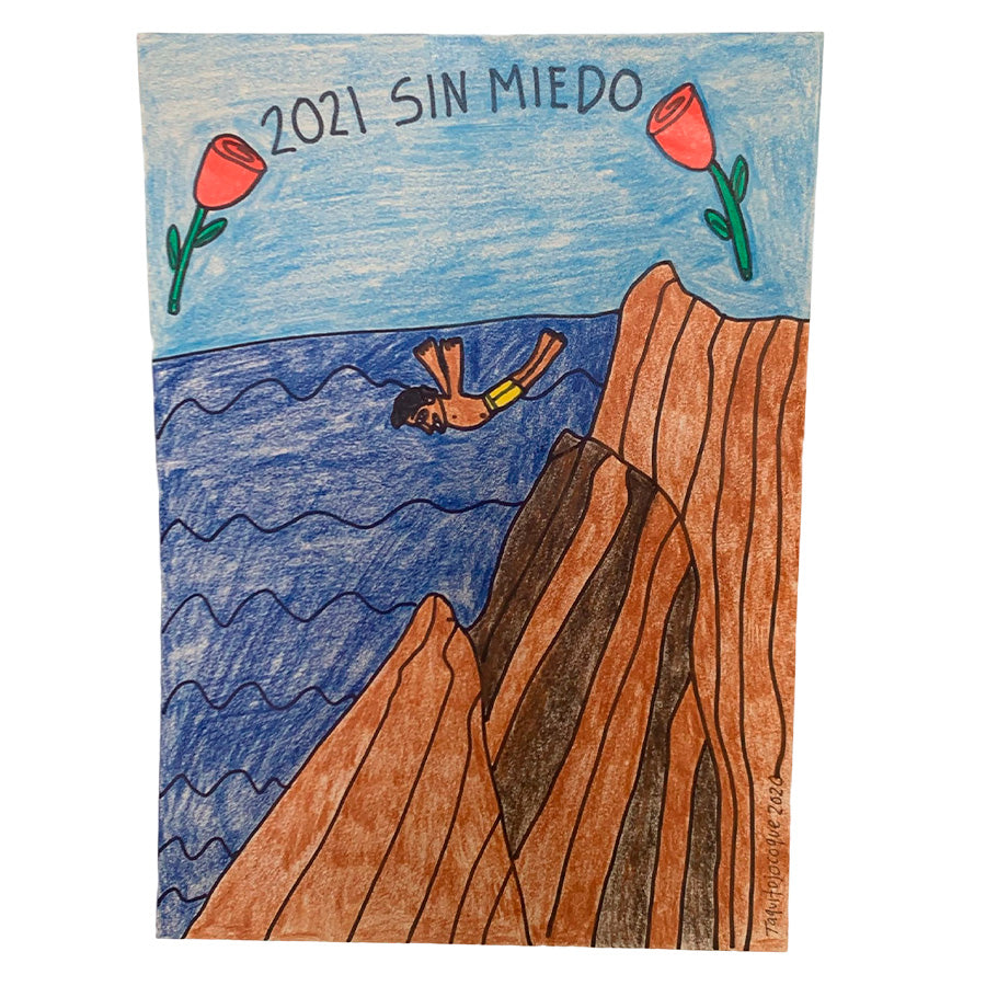 2021 Sin Miedo Art Illustration by Taquito Jocoque for home decor