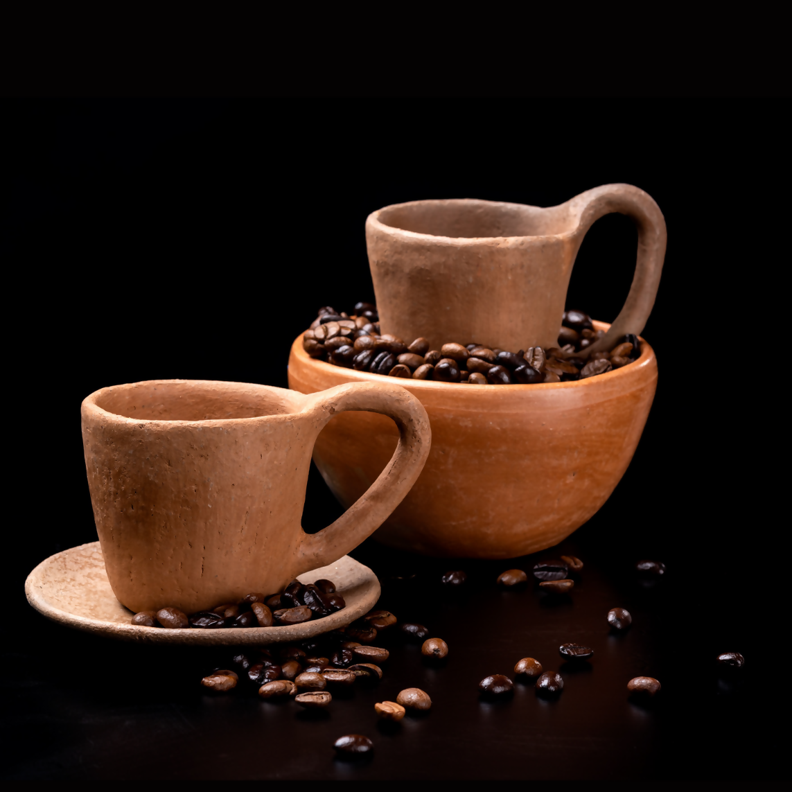 Tlahuitoltepec Rustic Espresso Cup And Saucer Set